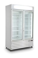 SARO Tiefkühlschrank m. 2 Glastüren Modell D 800, weiß, Ansicht vorne