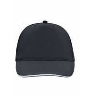 myrtle beach 5 Panel Promo Cap mit kontrastfarbigem Sandwich MB6552 Gr. one size black/white