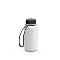 Artikelbild Drink bottle "Refresh" clear-transparent incl. strap, 0.4 l, white/black