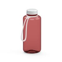 Artikelbild Drink bottle "Refresh" clear-transparent incl. strap, 1.0 l, translucent-red/white