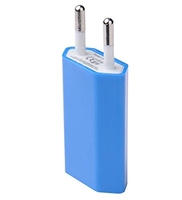 SHOT CASE ADAPTADOR USB DE PARED PARA WIKO VIEW 3 PRO SECTOR 1 PUERTO CORRIENTE AC CARGADOR BLANCO (5 V-1 A) UNIVERSAL (AZUL)