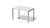 Cito Schreibtisch, 650-850 mm höheneinstellbares U-Gestell, H 19 x B 1200 x T 800 mm, Dekor grauweiß, Gestell silber