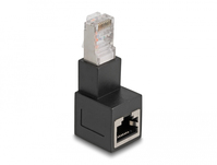 DeLOCK RJ45 Stecker zu RJ45 Buchse Adapter Cat.6A 90° nach unten gewinkelt