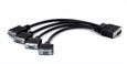 Matrox CAB-L60-4XAF câble vidéo et adaptateur 0,3 m VGA (D-Sub) Noir