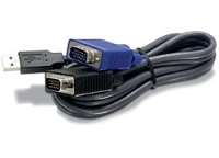 Trendnet TK-CU15 toetsenbord-video-muis (kvm) kabel Zwart 4,5 m