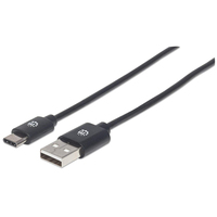 Manhattan 353298 câble USB 1 m USB 2.0 USB C USB A Noir
