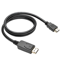 Tripp Lite P582-003-V2 adapter kablowy 0,91 m DisplayPort HDMI Czarny, Metaliczny