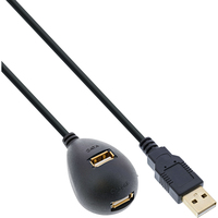 InLine 34652 USB-kabel 2 m USB A 2 x USB A Zwart