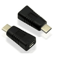 Value 12.99.3190 changeur de genre de câble USB 2.0 Type C USB 2.0 Type Micro B Noir