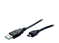 S-Conn 14-16055 USB-kabel 5 m USB 2.0 Mini-USB B USB A Zwart