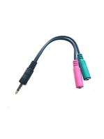 Microconnect AUDALS015 audio kábel 0,25 M 3.5mm 2 x 3.5mm Fekete