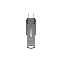Lexar JumpDrive LJDD400256G-BNQNG USB-Stick 256 GB USB Typ-C 3.2 Gen 1 (3.1 Gen 1) Grau