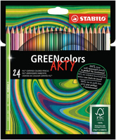 STABILO Matita colorata Ecosostenibile - GREENcolors - ARTYLine - Astuccio da 24 - Colori assortiti