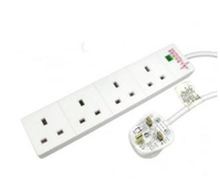 Microconnect MC-UKSTRIP4-1M power extension 4 AC outlet(s) Indoor White