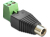 DeLOCK 65486 tussenstuk voor kabels DC 2.5 x 5.5 mm 2p Zwart, Groen, Zilver