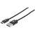 Manhattan USB 2.0 Typ C-Kabel, Typ C-Stecker auf Typ A-Stecker, 480 Mbit/s, 2 m, schwarz