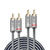 Lindy 10m Dual Phono Audio Cable, Cromo Line