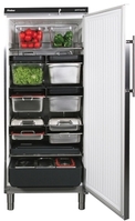 RIEBER Gastropolar 570 Edelstahl rechts GN-kompatibler Vorratskühlschrank, mit