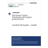 Document unique d'évaluation des risques métier : Location de kayaks - canoës