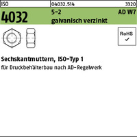 ISO 4032 5-2 M 12 galv. verzinkt, AD-W7/1 gal Zn VE=S