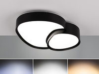 LED Deckenleuchte RISE mit Fernbedienung dimmbar, Schwarz Breite 43,5cm