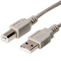 Helos USB Anschlusskabel Serie A auf B, 1,8 m grau