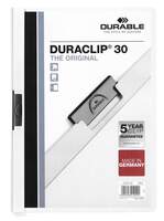 Durable DURACLIP� 30 A4 Clip Folder - Retail Pack - White - Pack of 5