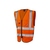 Hi-Vis Orange Zip Front Executive Waistcoat - Size EX LARGE