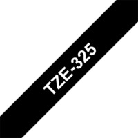 BROTHER szalag TZe-325, Fekete alapon Fehér, Laminált, 9mm 0.35", 8 méter