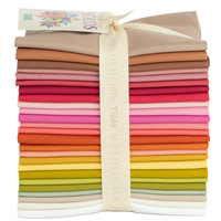 Fabric: Fat Quarters: Solid Colour: 50 x 55cm: Warm: Bundle of 25