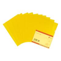 5 Star Office Folder Embossed Cut Flush Polypropylene Copy-safe Translucent 110 Micron A4 Yellow [Pack25]