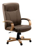 Richmond Bonded Leather Faced Executive Office Chair Brown - 8511HLWBN -