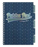 Pukka Pad Glee Dark Blue A4 Wirebound Polypropylene Cover Project Book Ruled 200 Page (Pack 3)
