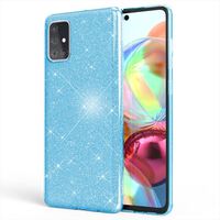 NALIA Glitter Cover compatible with Samsung Galaxy A71 Case, Sparkly Bling Mobile Phone Protector Shockproof Back, Shock-Absorbent Shiny Protective Smartphone Diamond Bumper Cov...