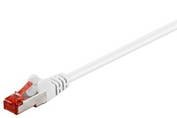 CAT 6 Patchkabel, S/FTP (PiMF), weiß, 2 m - Kupferleiter (CU), LSZH