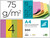 Papel Color Liderpapel A4 75G/M2 Neon 4 Colores Surtidos Paquete de 500