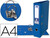 Archivador de Palanca Liderpapel A4 Documenta Forrado Pvc con Rado Lomo 75Mm Azul Compresor Metalico