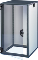 20 HE Schrank mit verglaster Tür und Rückwand, (H x B x T) 945 x 553 x 600 mm, I