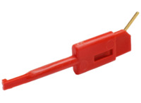 Miniatur-Klemmprüfspitze, rot, max. 1 mm, L 35 mm, CAT O, Stift 0,64 mm, KLEPS 0