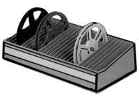 Rollen-Ablageständer, schwarz, (L x B) 450 x 240 mm, V11-4-6-10