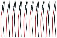 TAMS Elektronik 81-30137-10-C LED Csatlakozóvezetékekkel Zöld, Átlátszó 10 db