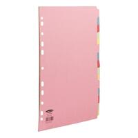 Concord Divider 15 Part A4 160gsm Board Pastel Assorted Colours