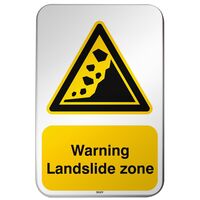 ISO Safety Sign -Warning , Landslide zone ,