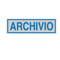 Adesivo di Segnalazione - Archivio - 16,5x5 cm - 96689 (Blu e Argento Conf. 10)