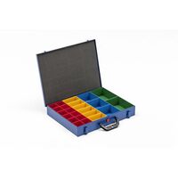 Small parts case with insert boxes