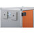 Armario de carga de baterías de seguridad para sistema de alarma de incendios, A x P x H 830 x 660 x 520 mm, 230 V, naranja/gris.
