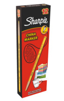Permanentmarker Sharpie China Marker, 2,0 mm, gelb, 12 Stück in Schachtel