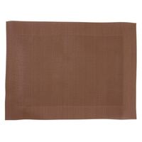 Woven Dining Table Mat in Brown Made of PVC 300(W)x 400(L)mm Waterproof