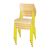 Bolero Cantina Side Chairs - Yellow - Wood Seat Pad & Backrest - 4 Pack - 470 mm