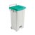 Grey 90 Litre Plastic Pedal Bin With Green Lid 357005